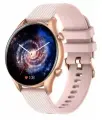 Смарт часы Colmi i20 Gold Frame Pink Silicone Strap, наручные круглые, с Bluetooth, HD-Экран, металлический корпус, водонепроницаемые золотые с розовым силиконовым ремешком