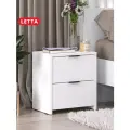 Тумба прикроватная Letta, 40 см x 43 см x 28 см, ЛДСП, с ящиками, белая