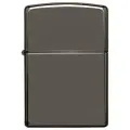 Оригинальная бензиновая зажигалка ZIPPO Classic с покрытием Black Ice®, латунь/сталь, чёрная, глянцевая, 38x13x57 мм