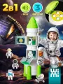 Ракета игрушка для мальчика WiMi, космический корабль с луноходом и мини фигурками, станция космодром