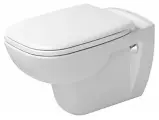 Унитаз подвесной DURAVIT D-CODE 355х545х360 безободковый, без сиденья, цвет: белый 25700900002