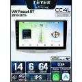 Магнитола Volkswagen Passat 7 B7 2010-2015 Teyes CC4L 6/64GB, 8-ми ядерный процессор, IPS, DSP, 4G, Wi-Fi, CarPlay, 2DIN