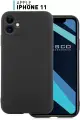 Матовый силиконовый чехол Rosco на Apple iPhone 11 (Айфон 11), тонкий, черный
