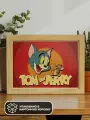 Интерьерный постер из крафт-бумаги без рамки Tom and Jerry 42 х 30 см