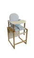 Детский стул-трансформер для кормления Babys-shop Зяблик, голубой со стежкой