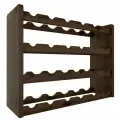 Стеллаж для вина и шампанского на 24 бутылки из дерева, размеры с бутылками Ш63.5хВ54хГ30, коричневый