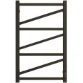 Полотенцесушитель электрический Двин (Dveen) Z plaza neo 80х50 см, без полки, К диммер, квадрат черный матовый