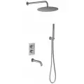 Душевая система Allen Brau Priority 5.31014-BN с термостатом Никель брашированный латунь встраиваемый с изливом