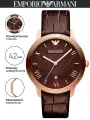 Наручные часы EMPORIO ARMANI Classic, коричневый/золотой