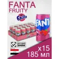 Fanta Fruity, 0.185 л, 15 шт, железная банка, (Газированный напиток Фанта Ягодный микс, жб)