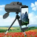 80X100 Зум Hd Объектив Походный Монокулярный Телескоп + Зажим Для Телефона + Комплект Штатива