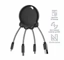 Power bank XOOPAR Octopus Booster, 1000 mAh, micro USB/Lightning/USB Type-C, черный