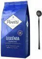 Кофе в зернах Poetti Legenda Espresso Арабика/Робуста, 1 кг + ложка