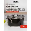 Кастрюля с крышкой 5 л. для индукционной плиты UNIFICO Uberto из высококачественной стали