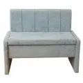 Диван кухонный прямой StylChairs Стиль, ширина 110 см, велюр CRUSH серый
