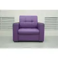 Кресло-кровать Атланта 65 Фиолетовая Экокожа, 92х91х88 см, с ящиком для белья