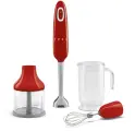 Блендер SMEG HBF03RDEU, погружной, красный/серебристый, управление механическое