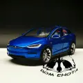 Машинка Tesla Model X. Металлическая модель автомобиля Тесла Модель Х синий 21см. Инерционная игрушка машина 1:24