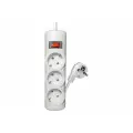 PROGIX Сетевой фильтр 3 розетки, 3 метра, белый, 3x0.75 PG331