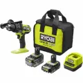 Дрель-Шуруповерт RYOBI ONE+, LiIon, 18В, 2 скорости, быстрозажимной патрон, с сумкой