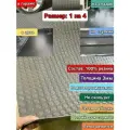 Резиновое покрытие напольное в рулоне 1 х 4 (Монета, цвет серый) Резиновая дорожка для авто, гаража, ступень, для лифта