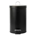 Ведро для мусора Stölz с крышкой 12 л нержавеющая сталь черный с педалью