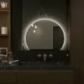 Зеркало Дафна 90*110 с нейтральной LED-подсветкой обрез снизу взмах руки