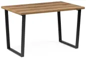 Стол деревянный Notta Стол Лота Лофт 120х74х75 25 мм дуб делано темный / матовый черный
