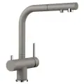 Смеситель для кухни Blanco FONTAS II с подключением фильтра Silgranit серый беж 525206