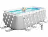 Каркасный бассейн Intex Rectangular Prism Frame Pool, 400х200х122 см + фильтр-насос + лестница, 26790