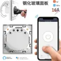 Умная розетка Wi-Fi встраиваемая из белого стекла для умного дома Tuya/Smart Life/DigmaSmart, 16А