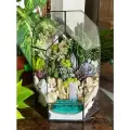 Флорариум Королевский, с суккулентами и озером