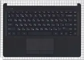 Клавиатура (топ-панель) для ноутбука HP 240 G7 черная с черным топкейсом