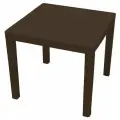 Стол пластиковый большой INGREEN «Plastic Repablic» Rattan 789х789х701, горький шоколад