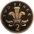 Великобритания 2 пенса 1995 г. (Proof)