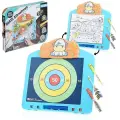 Доска для рисования Oubaoloon двухсторонняя, с дартсом, Попади в цель в коробке (9302-4)