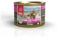 Blitz Holistic Starter консервы для котят, беременных и кормящих кошек с индейкой, суфле - 200 г х 24 шт
