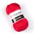 Пряжа Begonia (YARNART), красный - 6328, 100% мерсеризованный хлопок, 5 мотков, 50 г, 169 м.