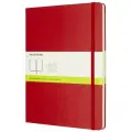 Блокнот Moleskine Classic, 192стр, без разлиновки, твердая обложка, красный [qp092f2]
