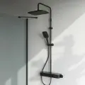 Душевая система AM.PM Func F078F722 Черная матовая латунь на стену с изливом со смесителем