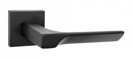 Ручка дверная межкомнатная на квадратной розетке Румо, черный
