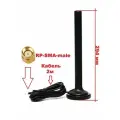 Антенна на магните 3G 4G LTE усиление 10dBi всенаправленная RP-SMA-male для Wi-Fi