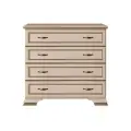 Комод Кураж Сиена, 4 ящика, шариковые направляющие, 94x38x93см