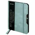 Блокнот 80л, А5 Brauberg Note, под кожу софт-тач, с резинкой, клетка, светло-серый, 2шт. (113441)