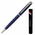 Ручка подарочная шариковая BRAUBERG Cayman Blue, корпус синий, узел 1 мм, линия письма 0,7 мм, синяя, 141409 Набор 2 шт.