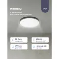 Светильник настенно-потолочный светодиодный Homsly 36 Вт 4000К IP44, черный, 370x65 мм