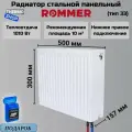 Радиатор стальной панельный 300х500 нижнее правое подключение Ventil 33/300/500 Сантехническая нить 20 м