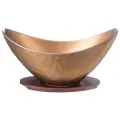 Салатник на деревянной подставке BRONCO BRONZE 22,5х16 см 1200 мл.