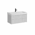 Тумба с умывальником Сиртаки НП 100-02, Белый глянцевый (1) левый