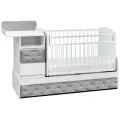 Кровать-трансформер маятник Островок уюта Дива Белый-серый Размеры: Высота 1020мм Глубина 600мм Ширина 1700мм